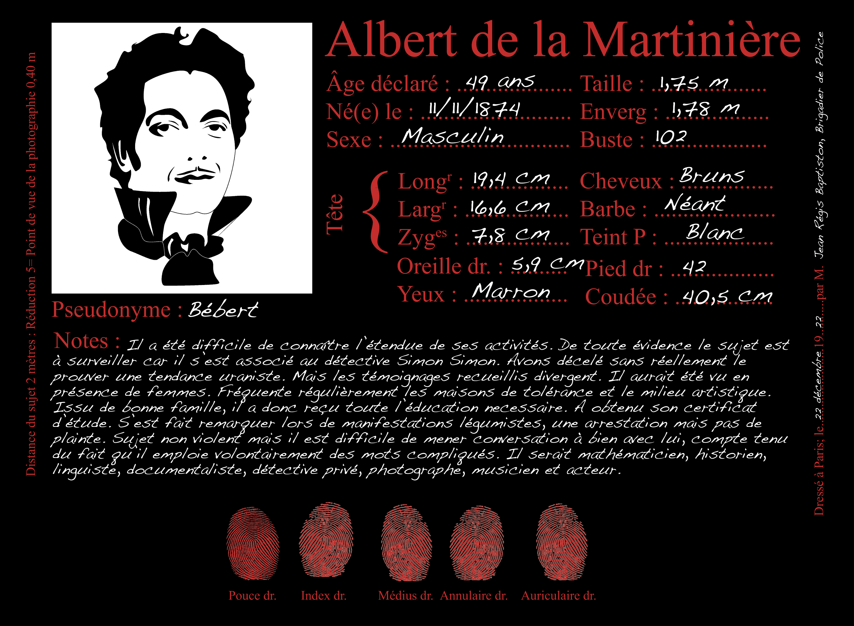 Albert de la Martinière dit Bebert